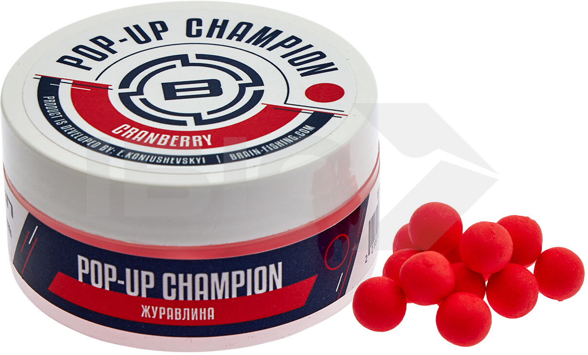 Бойли Brain Champion Pop-Up 12mm 34g Cranberry (журавлина)