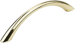 Меблєва золота пластикова ручка 128 скоба