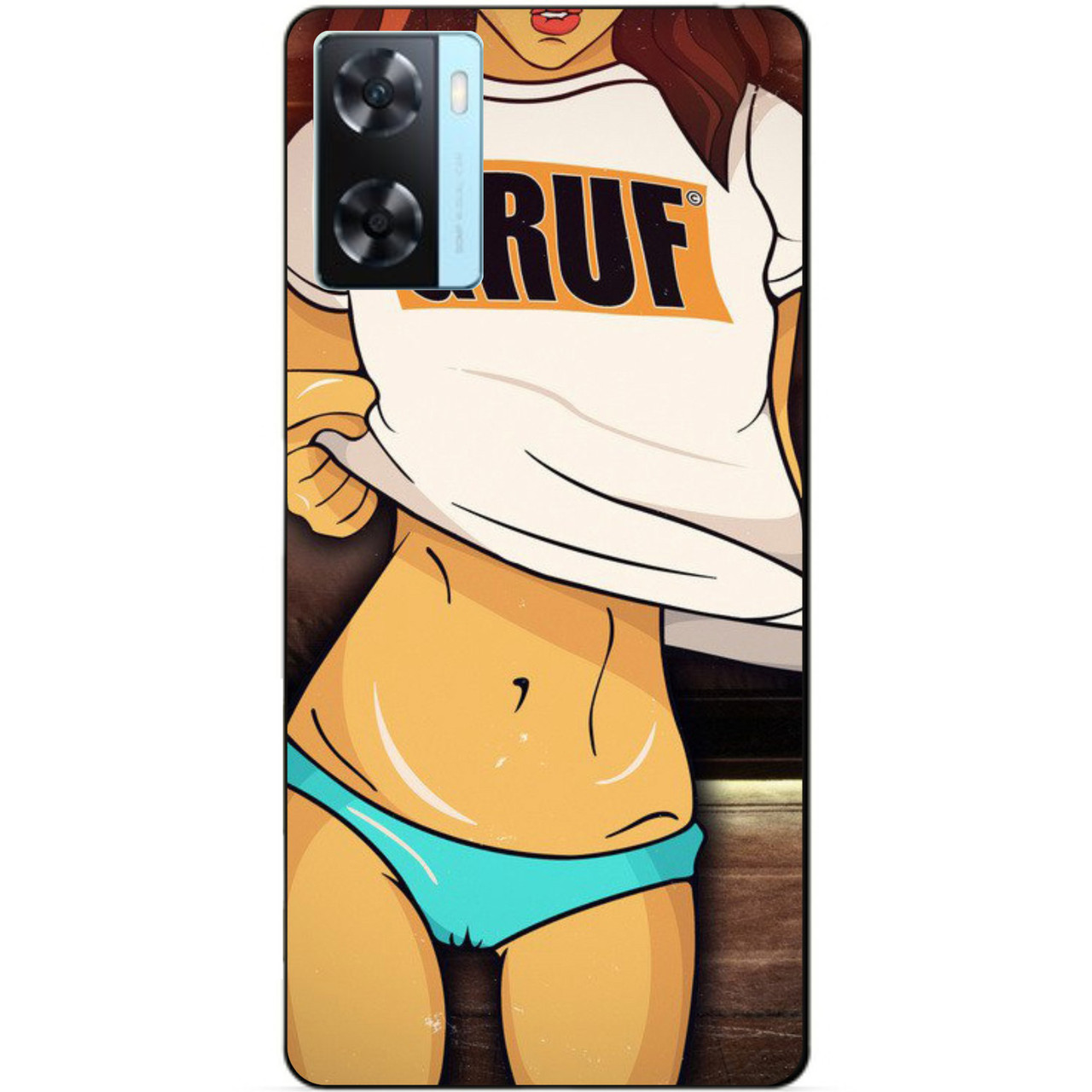 Силіконовий бампер чохол для Oppo A57s з малюнком Дівчина в майці