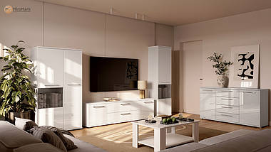 Комод Family 150*82*40 см білий глянець 3 двері ТМ Міро-Марк, фото 4