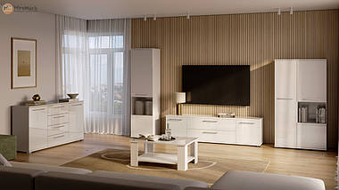 Комод Family 150*82*40 см білий глянець 3 двері ТМ Міро-Марк, фото 5