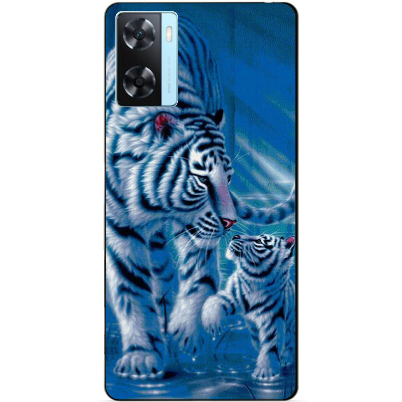 Силіконовий бампер чохол для Oppo A57s з малюнком Тигри