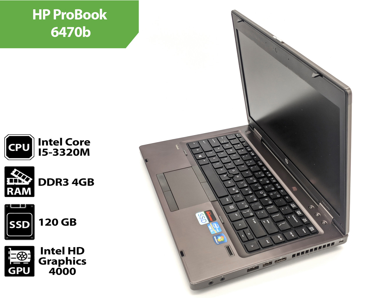 Нотубук Б/В HP ProBook 6470b (14.1"/Intel Core I5-3320М/DDR3 4Gb/SSD 120Gb)