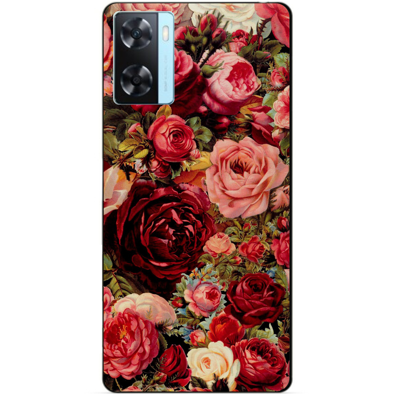 Силіконовий бампер чохол для Oppo A57s з малюнком Червоні Троянди