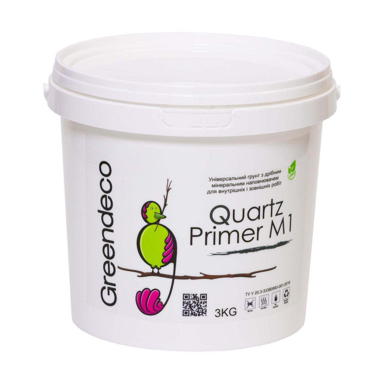 Ґрунт із кварцовим наповнювачем Quartz Primer М1. Greendeco