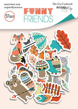 Набір висічок для скрапбукінгу 57шт від Scrapmir Funny Friends SM4800014