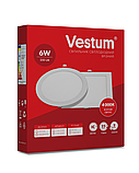 Круглий світлодіодний врізний світильник Vestum 6W 4000K 220V 1-VS-5102, фото 4