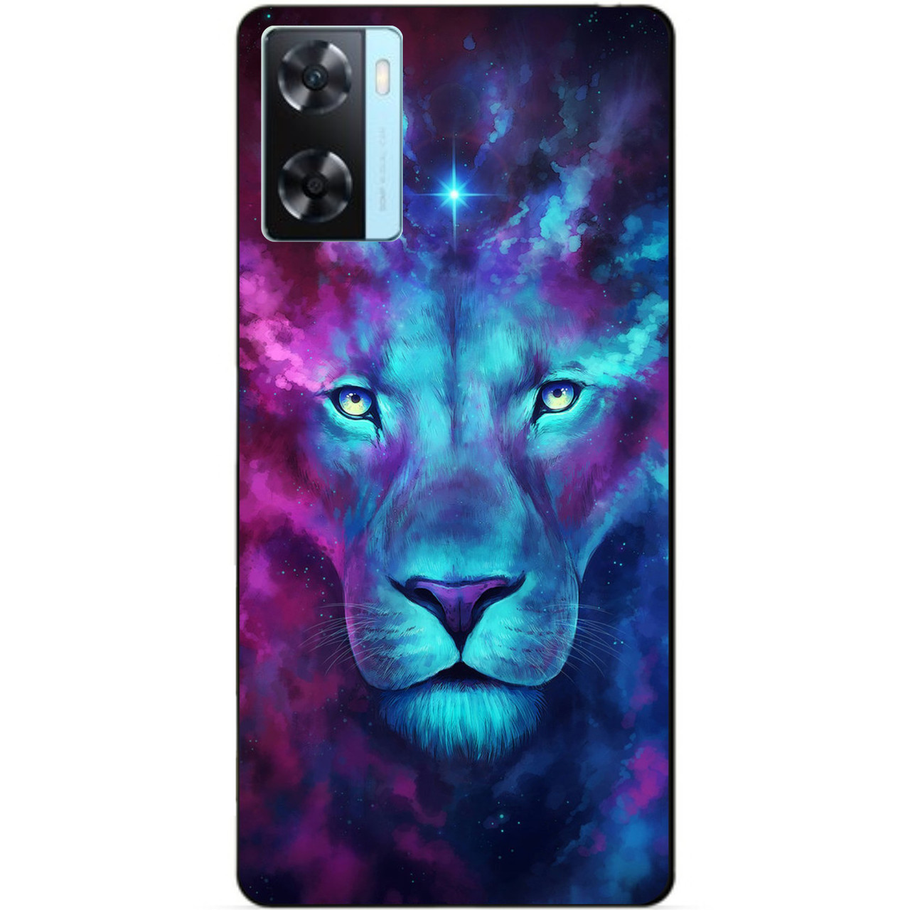 Силіконовий бампер чохол для Oppo A57s з малюнком Космічний Лев