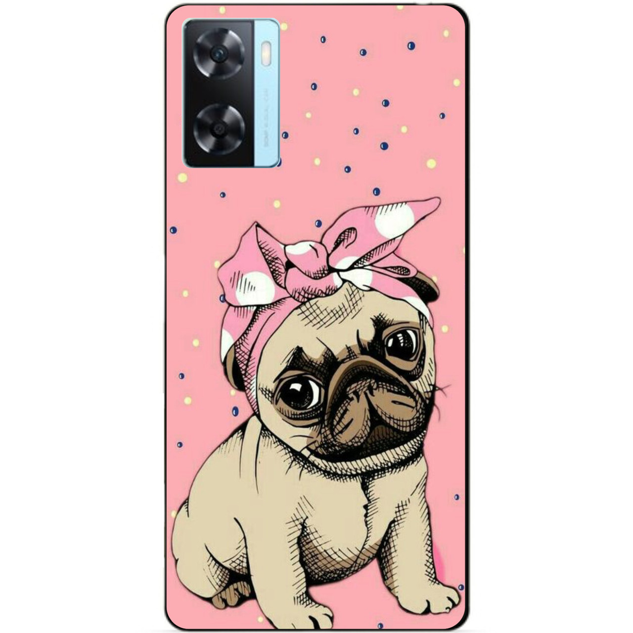 Силіконовий бампер чохол для Oppo A57s з малюнком Мопс