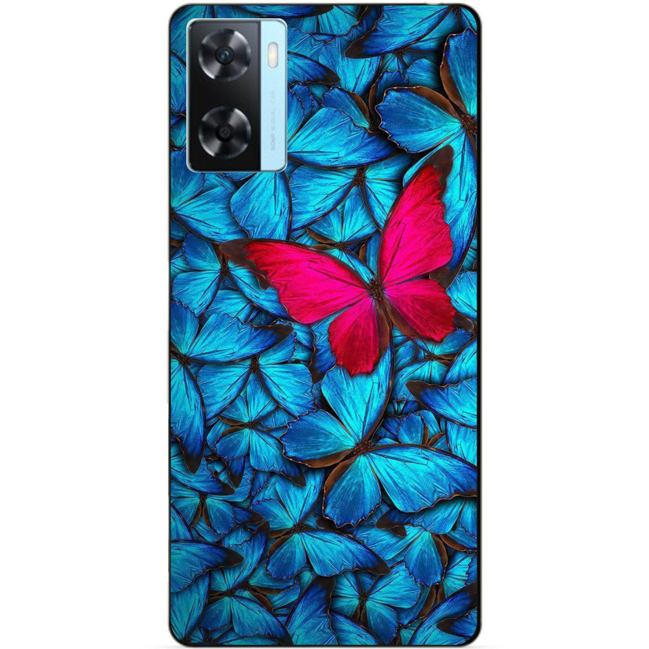 Силіконовий бампер чохол для Oppo A57s з малюнком Метелики