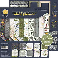 Набор двухсторонней бумаги 30х30см от Scrapmir Herbarium Wild summer 10шт