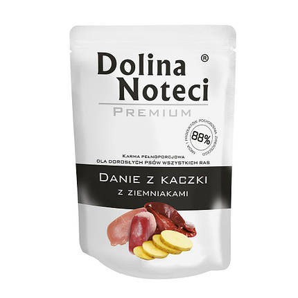 Вологий корм для собак Dolina Noteci Premium Danie качка з картоплею 300 г, фото 1