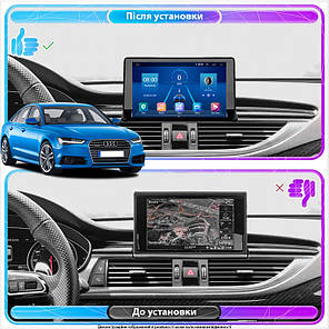 Штатна магнітола Lesko для Audi Q3 I (8U) Рестайлінг 2014-2018 екран 9" 4/32Gb 4G Wi-Fi GPS Top, фото 3