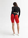 Комплект жіночий спортивний (велосипедки та рашгард) - червоний, фото 2