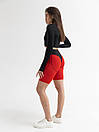 Комплект жіночий спортивний (велосипедки та рашгард) - червоний, фото 3