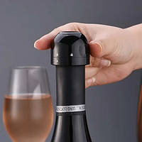 Багаторазова пробка для шампанського Semi Champagne Stopper, Чорна