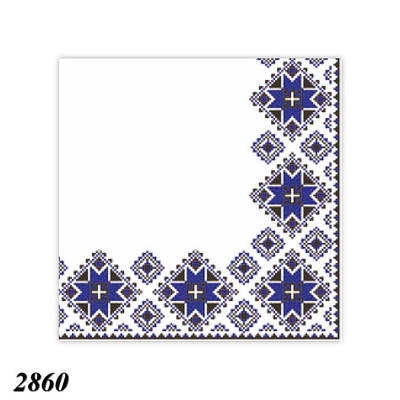 Серветка LaFleur Вишивка 16 шт двошарова синя