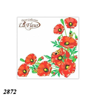 Серветка LaFleur Макове поле 16 шт двошарова