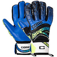 Перчатки вратарские с защитой пальцев Core Goalkepeer Gloves 9533 размер 9 Blue-Yellow