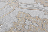 Метрові флізелінові шпалери сірі, дамаски шпалери в спальню вінілові LS ДХV-1482/4 (1,06 х10,05м), фото 3