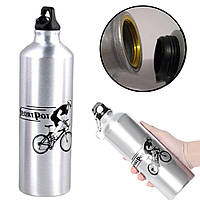 Спортивная бутылка для воды 750мл, SportPot / Алюминиевая велосипедная фляга / Емкость для воды спортивная