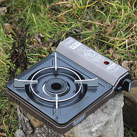 Портативна газова плита Orcamp в кейсі + балон: кемпінг, туризм, одноконфоркова, п'єзопідпал