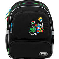 Рюкзак шкільний напівкаркасний для хлопчика KITE Education Techno Cube 36*29,5*16см чорний