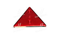 Отражатель-треугольник (катафот) (подложка метал, красный, 160x141x10) ФП-401