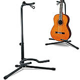 Гітарна стійка підлогова JX31 з утримувачем (типу автофлип) універсальна, фото 2