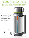Титановий термос TILIVING 1800ml + фільтр для чаю Boundless Voyage, фото 6