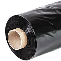 Пленка полиэтиленовая черная 60мкм размер 3х100м, применяется для мульчирования или строительства