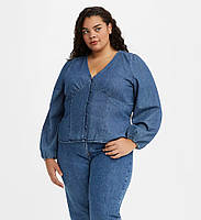 Женская джинсовая блуза Levi`s с пышными рукавами оригинал