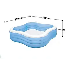Intex Басейн 57495 NP "Сімейний" (2) розміром 229х229х56см, обсяг: 1250 л,