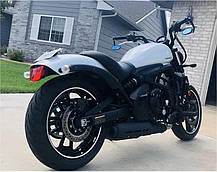 Мото дзеркала в торець руля овальні, фото 4