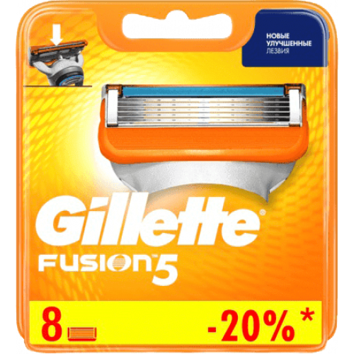 Змінні касети леза Gillette Fusion 8 шт. (Оригінал, США)