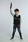Кепка бейсболка дитяча чорна з тризубом, унісекс, фото 5