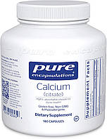 Pure Encapsulations Calcium Citrate / Кальций цитрат для здоровья костей и зубов 180 капсул