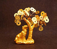 Собака под золото + дерево с золотыми монетами