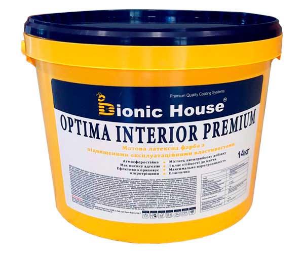 Optima Interior Premium Зносостійка акрилова фарба для стін і стель 7 кг Біла будь-яка RAL
