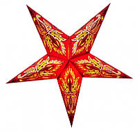 Светильник Звезда картонная 5 лучей RED ULTA FLOWER