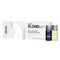 Коктейль-реконструктор для волосся з антижовтим ефектом 6 шт*10 мл, Mirella Professional Your BLONDesty