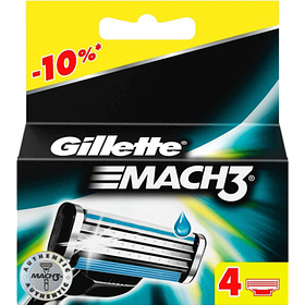 Змінні касети леза Gillette Mach3 4 шт (Оригінал, Польща)