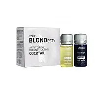 Коктейль-реконструктор для волосся з антижовтим ефектом 2 шт*10 мл (пара), Mirella Professional Your BLONDesty