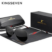 Мужские поляризационные солнцезащитные очки KINGSEVEN NF7228 Red Gray