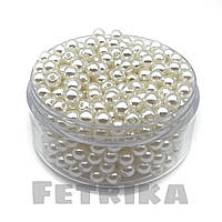 Намистини перли молочні 6 мм