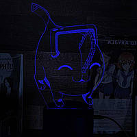 Акриловый 3D светильник-ночник Человек-бензопила (Chainsaw Man) 3 синий