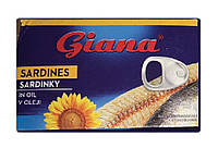 Сардины Giana в Подсолнечном Масле Джиана Sardines Sardinky v Oleji 125 г Чехия