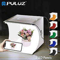 Фотобокс (лайтбокс) Puluz на 2 LED панели и 6 разноцветных фонов