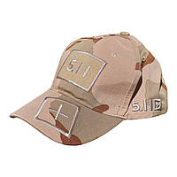 Бейсболка військова 5.11 Tactical 3 color desert "Хрест"