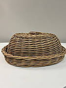 Хлібниця плетена з лози з кришкою